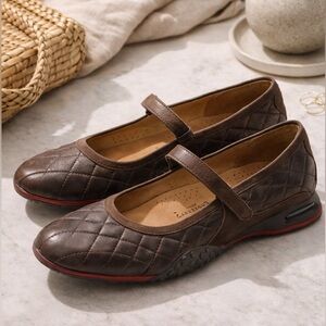 Cole Haan Air Bria Leather Mary Jane Flats Brown Comfort Size 7 women’s
